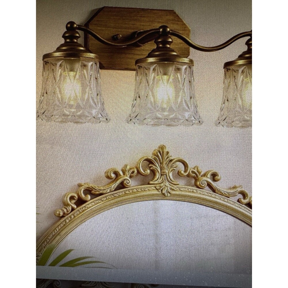 Bathroom Light Fixtures, 3 Light Bathroom Vanity Light, Matte 3 Lights Gold